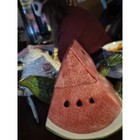 Vintage Watermelon Slice Shape Ceramic Teapot