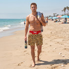 Personalized Funny Fake Underwear Men s Swim Trunks Wide Load Beach Shorts