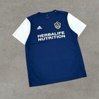 Adidas La Galaxy Navy white Training Jersey Men   s Size Large