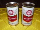 Empty 12oz National Bohemian Light Beer Flat Top Flat Top Beer Can Bank 2 Cans