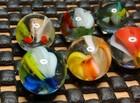  49 - 43  Peewee Cateye Marbles Lot- Htf -multicolors- Mint  Mint-
