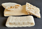 Lot Vintage Lace Trim Ecru cream Net Floral Estate Find Lots Of Yardage
