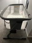 Baby Delight Beside Me Dreamer Bassinet 6-position Height Adjust Charcoal-tweed