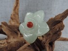 Antique Chinese Nature Jadeite Jade Hand-carved Flower Green Jade Peadant