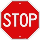 Stop Sign Street Road Sign 12 X 12 Inches  Rust Free  040 Aluminum Reflective   