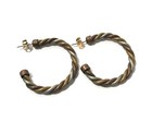 Women   s Vintage 1 25    Twist Hoop Earrings- Gold  Silver    Brass Tone  Fashion
