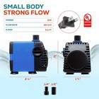 160 Gph Submersible Aquarium Water Pump Adjustable Fountain Pond Fish Tank Quiet
