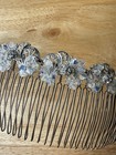 Giavan Silver Tone Crystal Rhinestone Bridal Hair Comb Headpiece  Clear silver