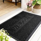 Door Mat Indoor Outdoor Non Slip Heavy Duty  Welcome Mat Rug For Home Entrance