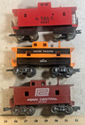 3 Marx Cabooses O Gauge 8 Wheel  4427 At sf  3900 Up  18326 Penn Central  c 