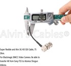 Blackmagic Rg179 Coaxial Bnc Right Angle Male To Male Cable For Bmcc Video 50cm