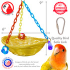 Bonka Bird Toys 1914 Basket Swing Bamboo Plastic Acrylic Colorful Parrot Toy Pet