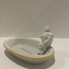 Vintage Michelin Bibendum Bib Ashtray With Figure Rare