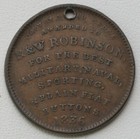 1836 Hard Times Token R w Robinson Buttons New York  t32