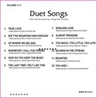 Duets Songs Karaoke Cd g 12 Tracks Backstage  4117 New  In Orginal Black Sleeve