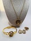 4pc Set Stainless Steel Necklace  Earrings  Bracelet   Ring  