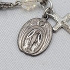 Vintage Catholic Medal Crucifix Rosary Bracelet Car Hanger Ab Bead 5 5 