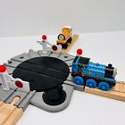Wooden Railway Roundabout 7-way Turntable Switch Track - Fits Thomas  Brio Read 