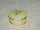 Vintage 3 1 4  Across Alabaster Hand Carved In Italy Jewelry Trinket Box