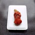 Beautiful Vintage Italian Red Coral Pendant Natural Coral Gemstone Rough Pendant