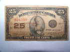 1923 Dominion Of Canada 25 Cents    1986 Canada Two Dollar Bill - Circ   Free Sh