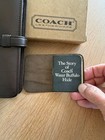 New In Box Vintage Coach Brown Leather Day Planner Address Phone Book 90s  4 X 6