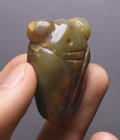 4cm Old Chinese Hongshan Culture Jade Carving Cicada Insect Pendant