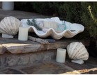 Large Clam Shell Centerpiece Display Tray Nautical Beach Coastal Seashell Bowl