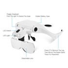 Magnifying Glass Lens Led Light Lamp Visor Head Loupe Jeweler Headband Magnifier