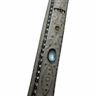 Vintage Enameled Mezuzah Case W Scroll Rhinestones Judaica Door Blessing