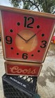 Coors Electric Wall Clock Sign Breweriana Red Advertising Vintage Collectible