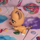 Littlest Pet Shop Authentic Lps  539 Orange Brown White Cat Shorthair Paw Up Pet