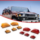 10pcs Amber   Red Led Cab Roof Marker Running Lights For 2003-2009 Hummer H2 Sut