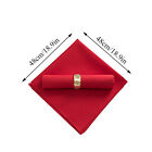 Plain Napkin Polyester Cotton Wedding Tableware Cloth Linen Dinner Party Fabric   