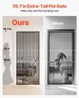 Vevor Extra Tall Pet Gate For Cats 78 7 In High Dog Gate Pressure Mount Black