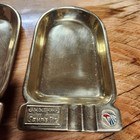 Set Of 2 Rare Vintage Egypt Air Brass Ashtrays In Very Nice Condition Airline 