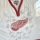 Detroit Red Wings 2xl White red Autographed Framed Starter  Jersey Hockey