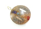 Infinity Copper Coil 7 Chakra Selenite Orgone Positive Energy Pendant 