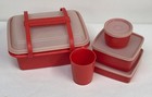 Vintage Tupperware Pack N Carry Lunch Set Sandwich Keeper Snack Cup Tumbler