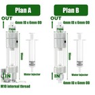 Linlan Modular Easy-water-refill Co2 Bubble Counter  Hose Connection