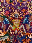 Large Authentic 24  Huichol Yarn Painting  la Madre De La Naturaleza  Signed