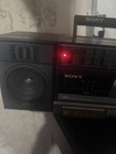 Vintage 90 s Sony Cfs-w400 Am fm Stereo Dual Cassette Boombox Radio Very Nice