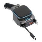 Retractable Car Charger 96w With Bluetooth Car Adapter  4 In 1 Fast Charging  