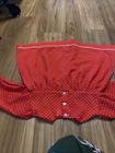 Mini World Vintage Toddler Dress Red With White Dots Size 2 Long Sleeve