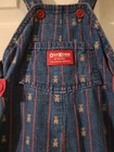 Vtg Baby Oshkosh Bgosh Usa  Overalls  Teddy Bear Stripe 24m  