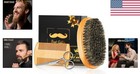 Stylish Beard Grooming Set For Men  Boar Bristles   Travel-friendly Design