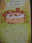 Unused Vintage Greeting Card Thanksgiving God Is Great  Let s Celebrate 