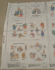Rare Oop Vtg Beatrix Potter Peter Rabbit First Words Cut   Sew Fabric Book Panel