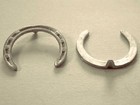 Horsing Around Classic 1 12  toy  Model Scale Toe Clip Draft Horse Shoes Pewter
