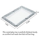 Mirror Perfume Tray For Dresser crushed Diamond Filled Glass Vanity Tray deco   